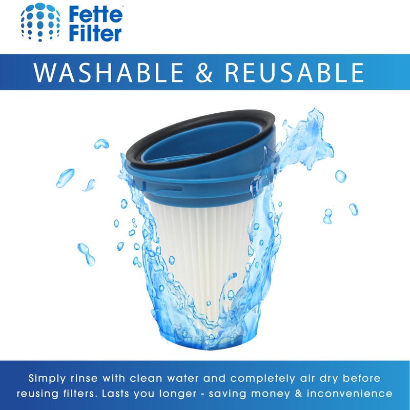 Fette Filter فلتر بديل لوعاء الغبار للشفاطات الكهربائية بلاك آند ديكر SVF11 - عبوة 3 قطع تناسب المكانس اللاسلكية الليثيوم 2 في 1 HSV320J HSV420J HSV520J HSV320J32 HSV420J42 HSV520J01 SVA420B SVA520B - Image 3